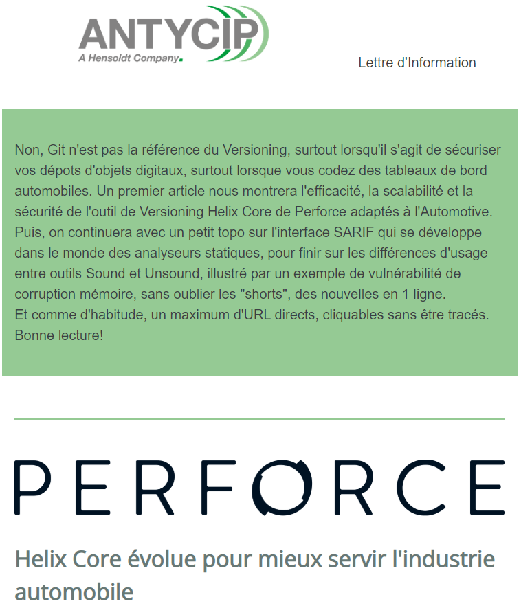 Lettre d'information Outils Logiciels Antycip